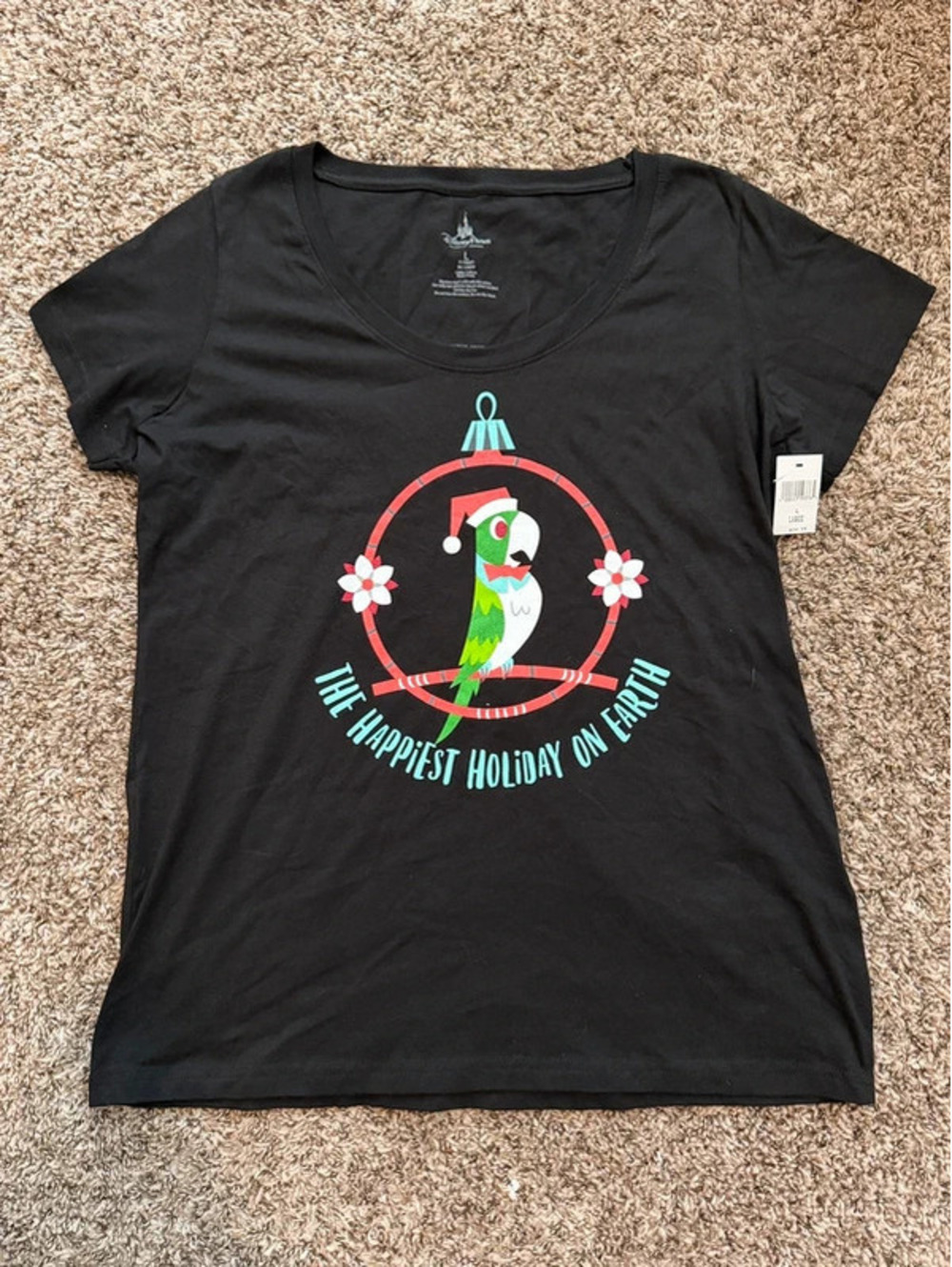 NEW Disney Parks Enchanted Tiki Room Holiday Christmas Shirt Women large José
